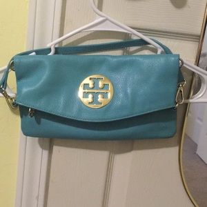 Tory Burch light blue clutch!!